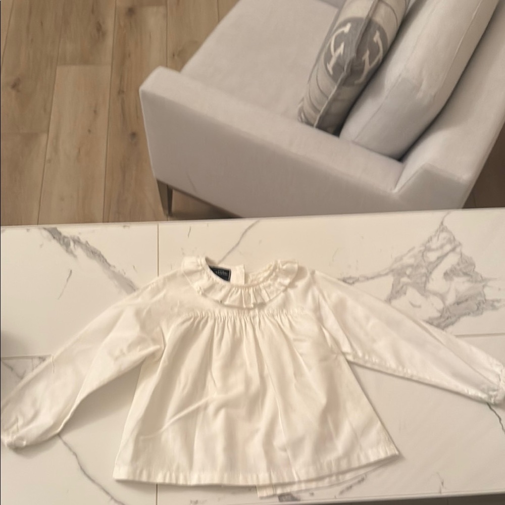 Oscar Del La Renta Elegant White Kids Top